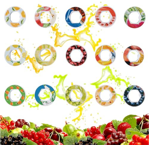 Générique 15 Capsules de Saveur Gout Pods, Fruité Flavour Pods pour Bouteille d'eau, 0 Sucre Bouteille Saveur Pods, Gourde Pods Saveur Approprié Pour Le Sport En Plein (multi-saveurs)