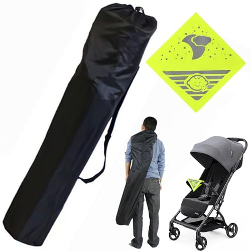 Scettar Stroller Bag - Travel Bag for Airplane, Dustproof & Waterproof Pram Storage Bag - Black
