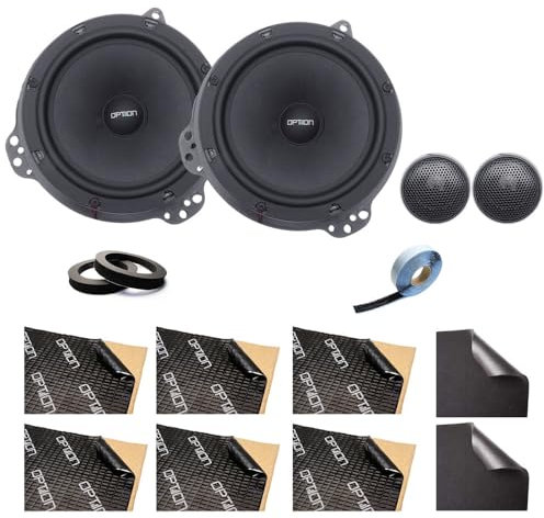 Option Haut-parleur compatible avec Renault Master 3 (année de construction 2010-2024) – Système de haut-parleurs avant 100 % Plug & Play 165 mm 2 voies avec isolation