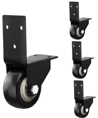 2 inch L-Shaped Caster Wheel, 4-Pack Side Mount Directional Casters