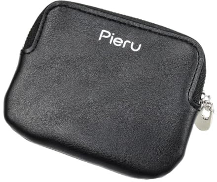 YUGSHNKFC Kartenhalter mit mehreren Schlitzen, Kartenhalter, Schlüsseltasche, Ledertasche, Geldfach, einfarbig, Kreditkarte, Schwarz