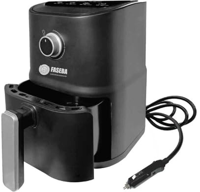 Airfryer for truck, Freidora de Aire Portátil para Camiones y Furgonetas 3L, Compatible con Enchufe de Mechero 24V, Silenciosa, Diseño Moderno y Elegante, cocina rápido.