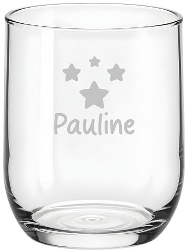 KDO MAGIC - Verre Personnalisé Gravé avec Prénom - Verre à eau Personnalisable - Idée Cadeau Original pour homme, femme, enfant - Anniversaire, Fête, Occasions Spéciales (Modèle Étoile)