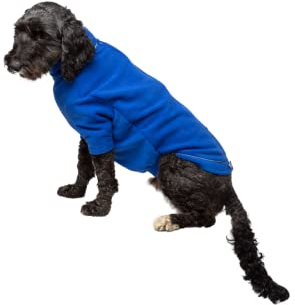 Fleece Dog Jumper Puppy Jacket Winter Coat XS, S, M, L, XL Pet Clothes Rydale 18 Colours (Blue, L/XL)