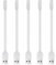 pluX Short Micro USB Cable, 30cm 5Pack Fast Charging Cable 0.3m Micro USB Charger Lead Android Cable Compatible with Samsung Galaxy S7 S6 S5, Nexus, LG, PS4, HTC, Motorola, Kindle and More (White)