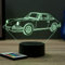Lampe Fan 911 Targa 1973 16 Couleurs NON PERSONNALISÉ, Avec Un Nom Ou Un Message, 3D Illusion Lampe Disponible en Plusieurs Modèles, Lampe de Chevet à Lumière d’ambiance Parfaite Pour Tout le Monde