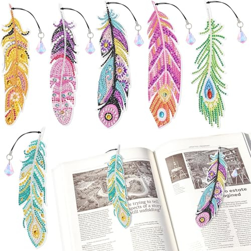 Supchamp Cadeaux Fille de Noël,Kit de bricolage pour filles de 6, 7, 8, 9, 10, 11, 12 ans - Diamond Painting - Marque-page - Cadeaux d'anniversaire pour enfants et adultes - Kit de mosaïque créatif