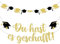 Abschluss Deko Set, Du hast es geschafft Banner, Abschlussfeier deko 2025, Girlande mit Absolventenhut-Motiv, Congratulations deko, Hängende Graduation Deko für Abitur Bachelor Abschlussfeier
