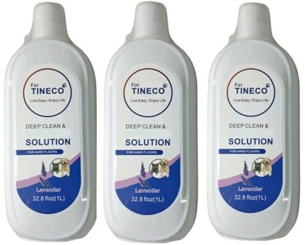 Soluzione per la pulizia della lavapavimenti per pavimenti. Compatibile per TINECO FLOOR ONE S3/S5/PRO/S6/S7. Soluzioni di pulizia multisuperficie, 1L (33.8fl oz)(3pack)