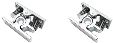 Owaefuqoir 2Pcs Spring Loaded Door Easy Lock Stop Catch Release Clamp Double Roller Catch (Mp-4)
