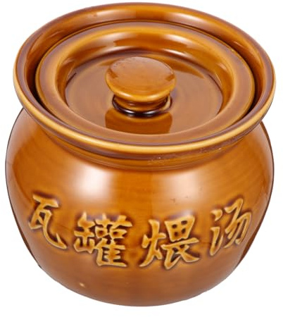 ZUNOXAZ Vasija Cerámica Para Guisos Con Absorción Rápida De Calor Cazuela Para Cocinar y Servir Sopa Hogar Cocina Utensilio Práctico