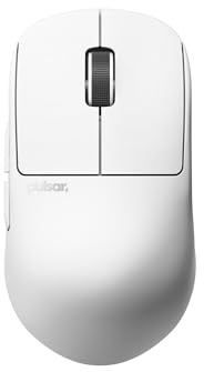 Pulsar Gaming Gears X2H CrazyLight Mouse Gaming wireles, Mini, Uyuni Bianco | Ultraleggero 1.30 oz (37g), Simmetrico, Lati curvi, Back-Aggressive Hump, Relaxed Claw/Claw Grip, XS-1, 32K DPI, 8K