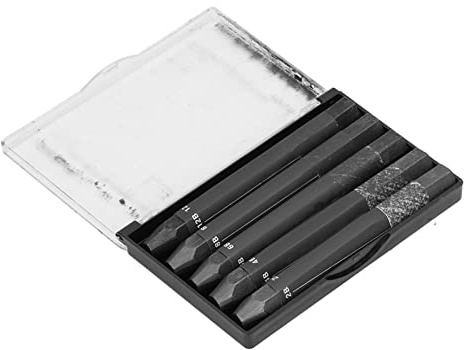 YUEHISY Jeu de Bâtons de Graphite Sûrs, Tige Hexagonale, Soluble dans L'eau, Toucher Délicat pour Croquis, Peinture à L'huile, Aquarelle pour Artistes (5 pièces)