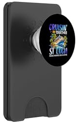 Cruisin Together St Lucia Ship Dolphin Vacation PopSockets PopWallet for MagSafe