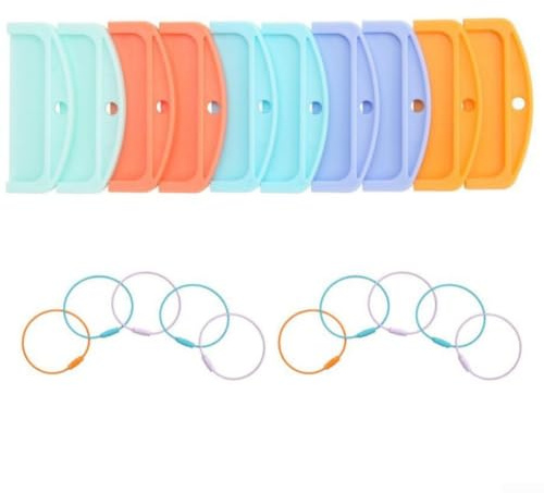Linhexis Kartenhalter für Yoto für Mini-tragbare wiederverwendbare ABS-Aufbewahrungstasche mit 10 Ringschlaufen, Kinder-Reise, Audio-Geschichte, Karten-Organizer, Zubehör (10 Stück)