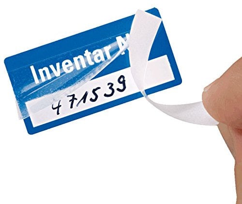 LEMAX® Inventaretikett Eigentum, schwarz, Folie, Klappkaschierung, 50x25mm, 8 Stück