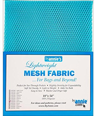 By Annie SUP209-PARROT BLUE leicht, 100% Polyester Netzstoff, hellblau, 46 x 137 cm