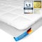 Feluna Mikrofaser Matratzen-Topper gepolsterter Matratzen-Auflage - Matratzenschoner Unterbett Microfaser-Polyester-Schoner mit Soft-Touch; 200 x 200 cm