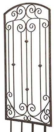H Potter Large Garden Trellis Wrought Iron Heavy Scroll Metal Decoration Weather Resistant Lawn, Patio & Wall Decor Screen for Rose, Clematis, Ivy GAR602