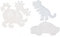 Happy Price Toys Hama Midi Stiftplatten (Set 62) Drache,Dino und Auto + 100 Bunte Bügelperlen