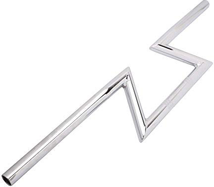 JFG RACING 1 25mm Motorcycle Handlebar,Z Handle Bars Handlebars Universal for Sportster Cruiser XL 883 1200 Custom Chopper Softail Dyna Street Bob-Chrome