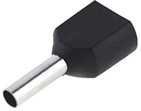 SeKi Zwillingsaderendhülsen 2x1,5mm², Schwarz – 100 Stück | Isolierte Twin Aderendhülsen für sichere Kabelverbindungen | Für Elektroinstallationen, Schaltschrankbau & KFZ | Hochwertige Verarbeitung