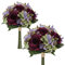 Briful Kunstblume Künstliche Blumenstrauß Kunstpflanze Blumenarrangements 2er Set Hortensie Rosenbouquet Höhe 30cm Dekopflanze für Arrangements Festtags-Tafel o. Hochzeit