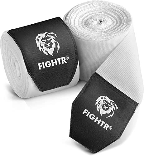 FIGHTR® Premium Vendas de Boxeo máxima Estabilidad y Seguridad | 4m Cinta de Boxeo Medio elásticos con Lazo para el Pulgar para Boxeo, MMA, Mauy Thai - Box Bandage Sport