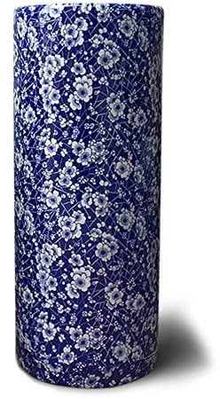 Sywlwxkq Blaue und weiße Blumen Porzellan Regenschirm Standvase, Keramik Regenschirm Halter Rack für Stöcke/Spazierstöcke, Home Office Eingangsbereich Dekor (Größe: M- & Oslash; 15 & mal; H39cm)