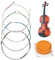 HONGECB Set Completo Corde per Violino - Argento per Dimensioni 1/2, 1/4 e 1/8 G D A E - Alta Qualità d'Acciaio Con Colofonia Naturale per Archi