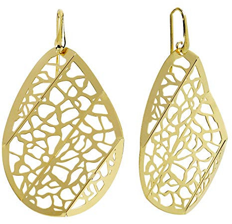 10:10 Origami-Ohrringe aus 925 °°° versilbert in 18 Karat Gold. Entworfen und produziert in Italien