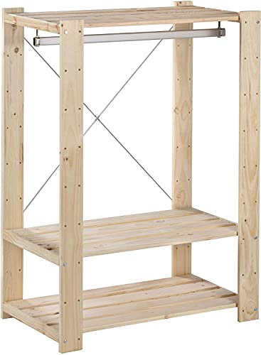 ASTIGARRAGA Kleiderschrank aus massivem Kiefernholz, 111 cm hoch