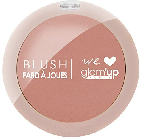 Glam'Up Paris - Blush Fard à Joues - Effet Bonne Mine et Naturel - Fini Satiné - Longue Tenue - N°1 - Caramel