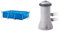 Intex 28272NP - Piscina Fuori Terra Rectangular Frame Rettangolare, 3834 L, Acciaio e PVC & 28638 – Pompa Filtro a Cartuccia Krystal Clear, Flusso d'Acqua 3785 L/h