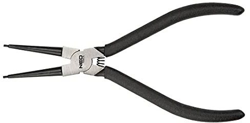 Neo Tools Seger-Ringzange für Sicherungsringe, gebogen, für Innenringe, Zangenkörper aus Cr-V-Stahl, Antirutsch-Griffe, verschiedene Zangenausführungen,