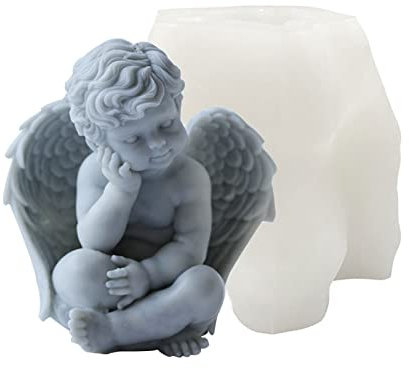 Silikonformen Gießformen, 3D Engel Kerzen Silikonform, Engel Kerzenformen, DIY Duftkerzenform, Engel Kerze Herstellung Formen, Silikonform für Kerzenherstellung,Handgefertigte Seife,Duftkerze (C)