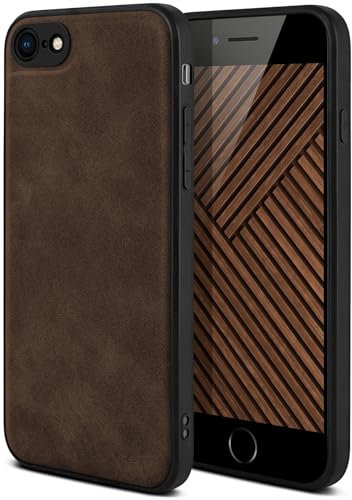 ONEFLOW Pali Case kompatibel mit iPhone 7/8 / SE (2020/2022) Hülle mit Kameraschutz, Vegan Leder Case, Premium Backcover Handyhülle, Flexible Schutzhülle Ultra Dünn - Dunkelbraun