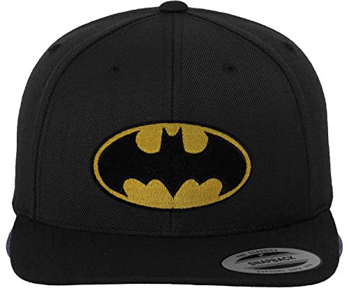 BATMAN Offizielles Lizenzprodukt Logo Premium Snapback Cap (Schwarz), Einheitsgröße