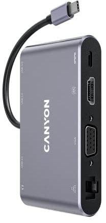 CANYON DS-14 USB 3.2 Gen 1 (3.1 Gen 1) Type-C 5000 Mbit/s Gris