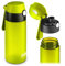 Jarlson® Trinkflasche Kinder MIKI - Wasserflasche 500ml - BPA frei - auslaufsicher - Kinderflasche - Tritan Flasche für Schule, Kindergarten (Neongrün)
