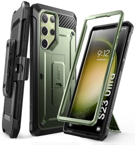 SUPCASE Unicorn Beetle Pro Series Case for Samsung Galaxy S23 Ultra 5g (2023 Release), Dual Layer Rugged Holster & Kickstand Case Without Screen Protector (Guldan)