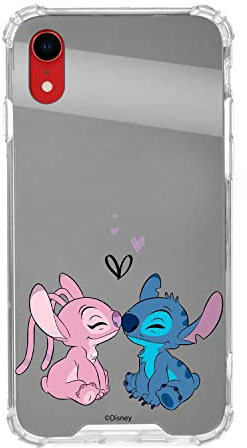 Official Lilo & Stitch Silver Mirror Kiss iPhone XR Case to Protect Your Phone. Choose the Type of Case You Like with Official Disney License