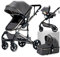 MoLi Kinderwagen 3 in 1, Kinderwagen Set Umkehrbarem Doppelschiebemodus, Kombikinderwagen 3 in 1 Großer Bequemer Babywanne, Buggy Rahmen Aluminiumlegierung Faltbar Hohe Landschaft (739 Grey)