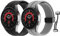 MoKo 2 Pack Straps Compatible with Samsung Galaxy Watch 7 FE 6 5 4 Strap 40mm 44mm/Watch 6 Classic 43mm 47mm/5 Pro 45mm/4 Classic 42mm 46mm, No Gap Magnetic Clasp Silicone Band, Black/Light Gray