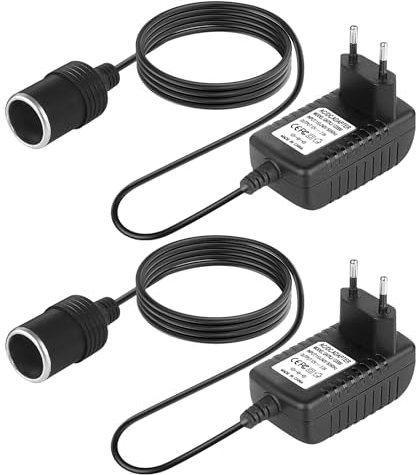 Kfz Netzadapter Spannungswandler, 2 Stück Netzgleichrichter Netzadapter, 100V - 240V Auf 12V/3A (36W) Adapter Zigarettenanzünder Steckdose, Adapter Auto Auf Steckdose Für Luftreiniger, Autoladegeräte