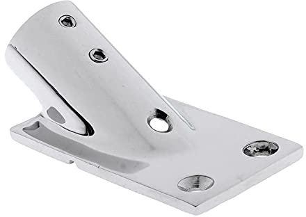 liovitor 1 Stück Marine Boot Rostfreier Stahl 1 25mm 30 Grad Hand Lauf Armaturen Rohr 1 Rechteckige Reling Handlauf Basis