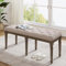 HAUSPROFI Sitzbank Vintage,Getuftete Sitzbank Gepolsterte Schuhbank Klavierbank für Wohnzimmer, Foyer, Flur,Esszimmer und Schlafzimmer, Beige (122x43x47)