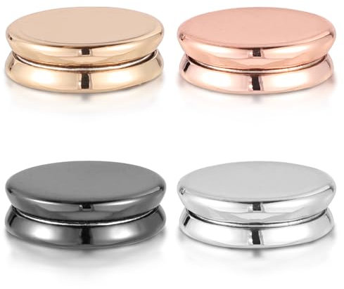 4 Stück Abgeflachte Magnetische Hijab-Nadeln, Mehrzweck-Brosche ohne Nadeln Nicht Hängenbleibende Hijab-Magnete Premium-Schalverschluss für Frauen Mädchen (Beschichtung)