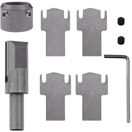 OTOTEC Kit de Herramientas de Hoja de Broca de Anillo de Madera Multifunción Fabricante de Anillos Gruesos de Madera de Acero de Alta Velocidad con Llave para Anillos de Madera DIY Joyería Artesanal