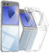 AFENGBOX for Samsung Galaxy Z Flip 6 Case,Samsung Flip 6 Clear Silicone Phone Case with Screen Protector,Slim Shockproof Bumper Protective Cover for Samsung Z Flip 6 5G,Clear